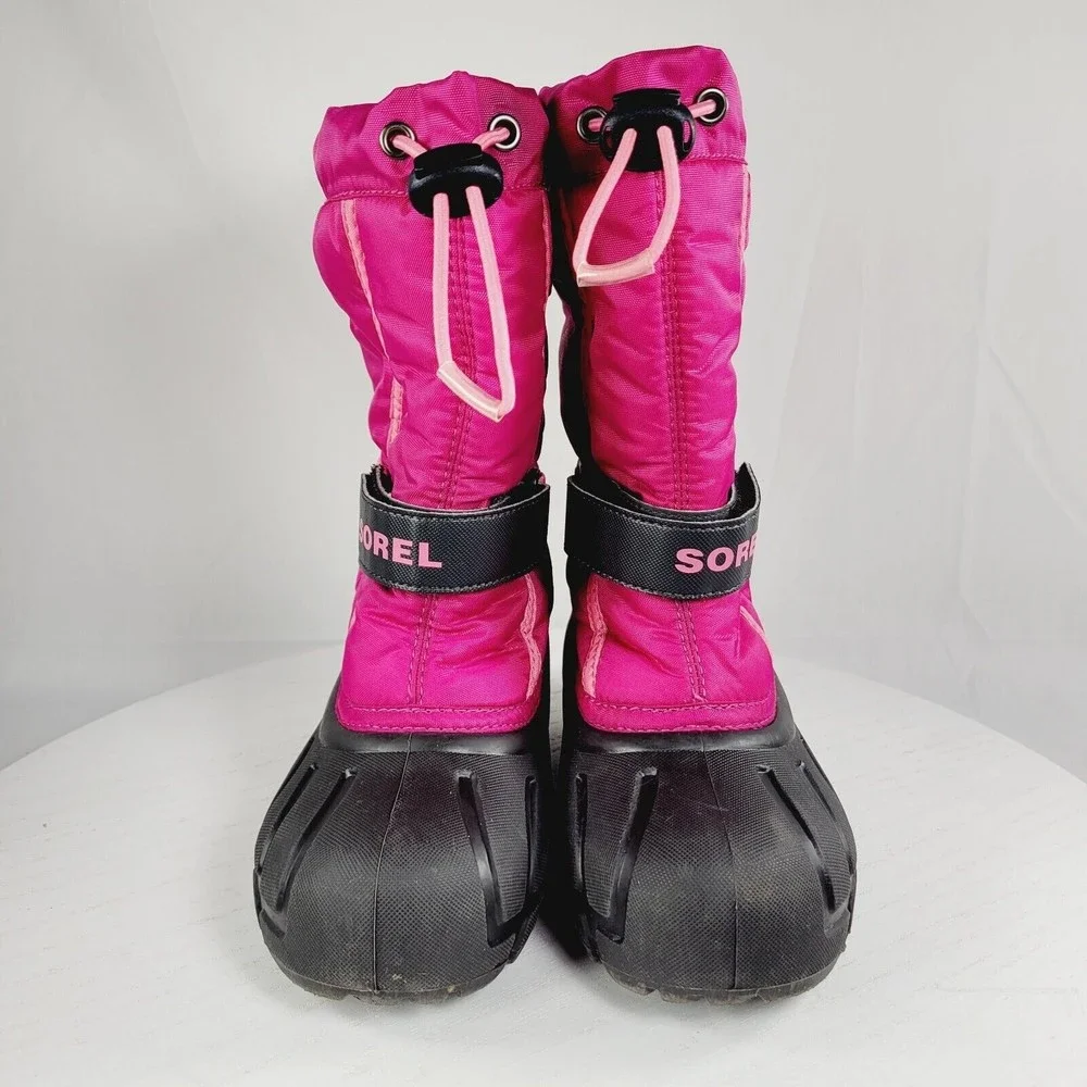 Sorel Kids Pink and Black Winter Boots